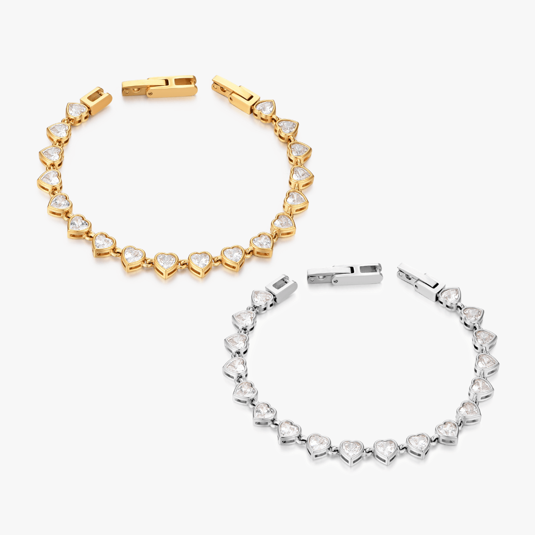 Lucy Heart Gem Tennis Bracelet