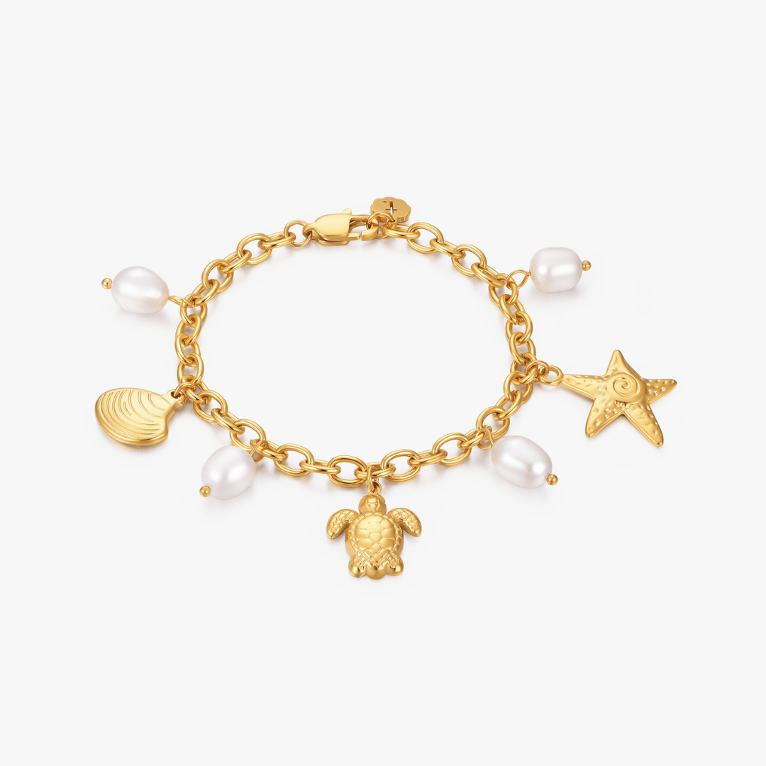 Ocean Muse Pearl Charm Bracelet