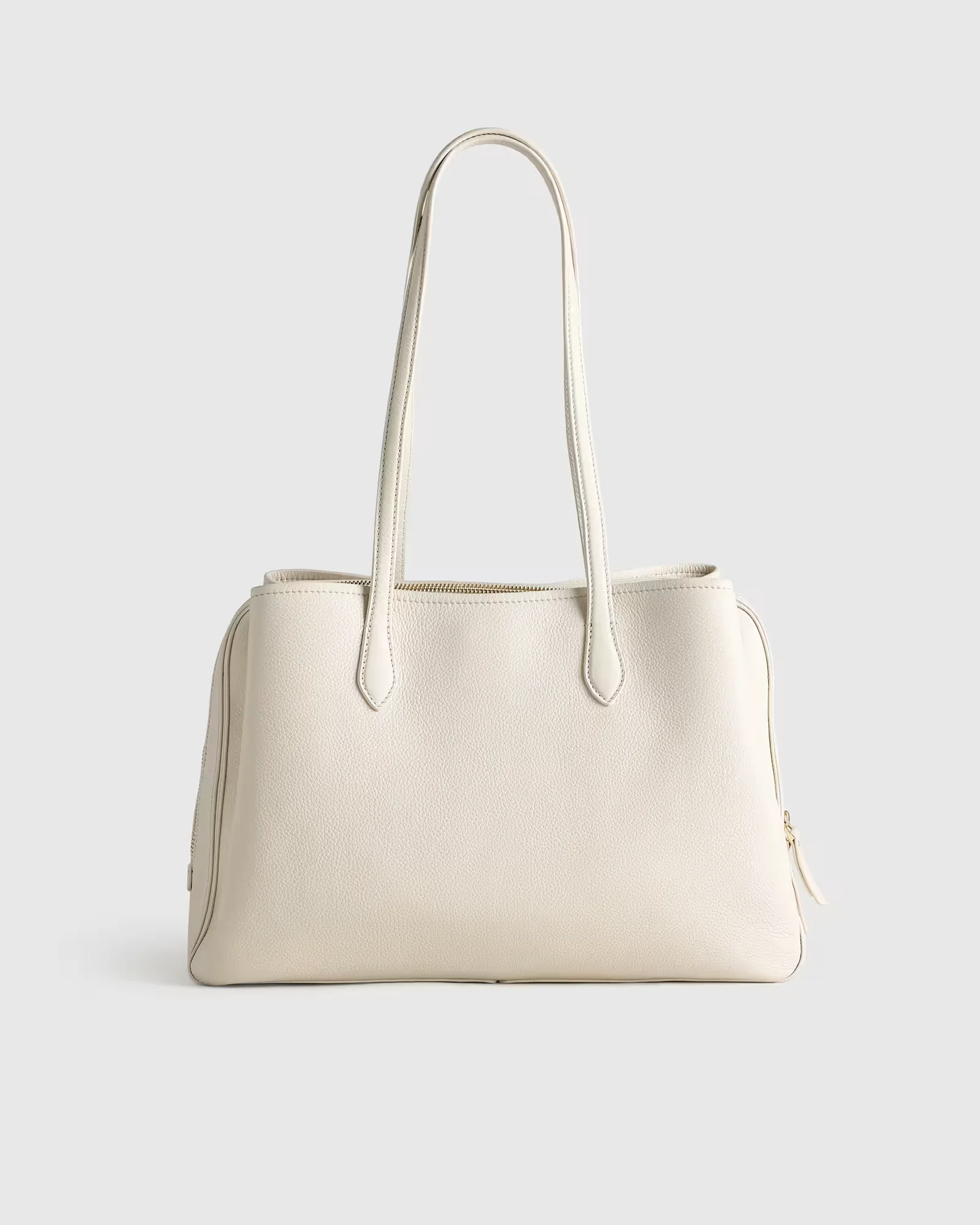 Italian Leather Triple Compartment Work Tote